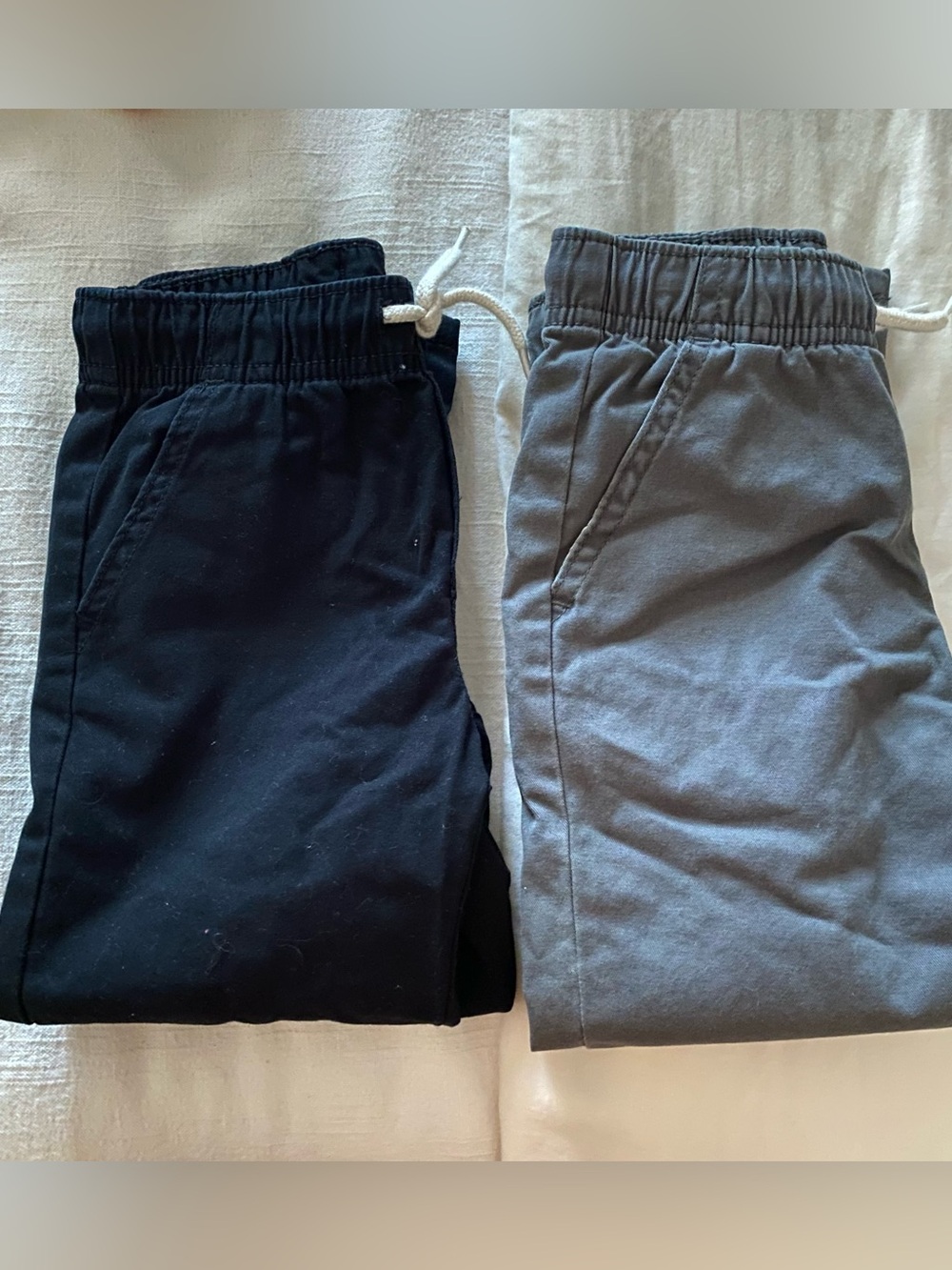 Kids Drawstring Jogger Pants - Black & Gray